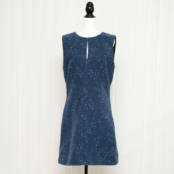 Diane Von Furstenberg Dresses & Skirts - Diane Von Furstenberg Blue Boucle Sheath D…